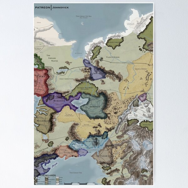 Item preview, DND: Hordelands Map (NO HEXES) designed and sold by Johnovick.