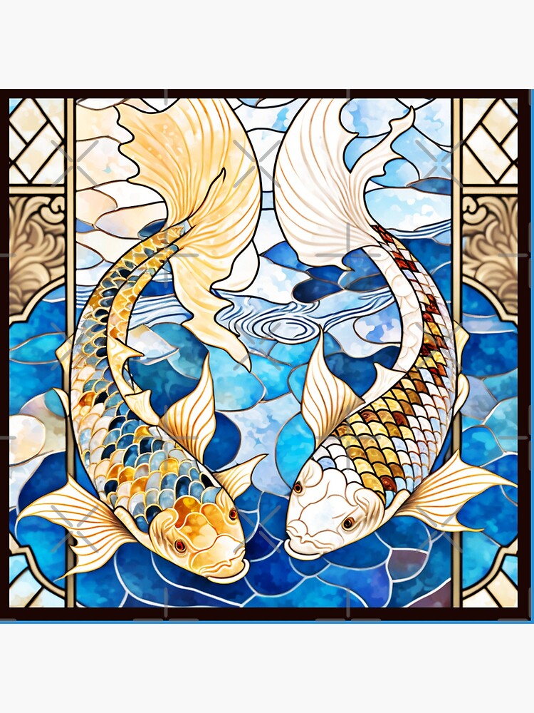 stained-glass-art-two-koi-fish-photographic-print-for-sale-by-factory88-redbubble