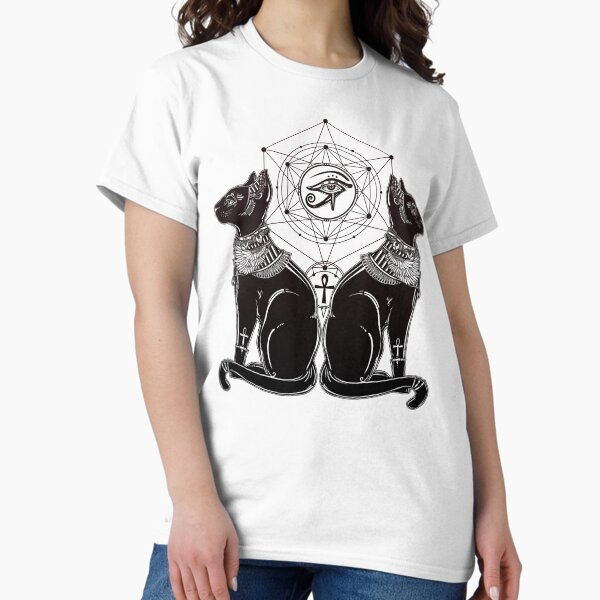Item preview, Egyptian Cats with Ankh and All-Seeing Eye of Horus designed and sold by Magnetic Pajama.