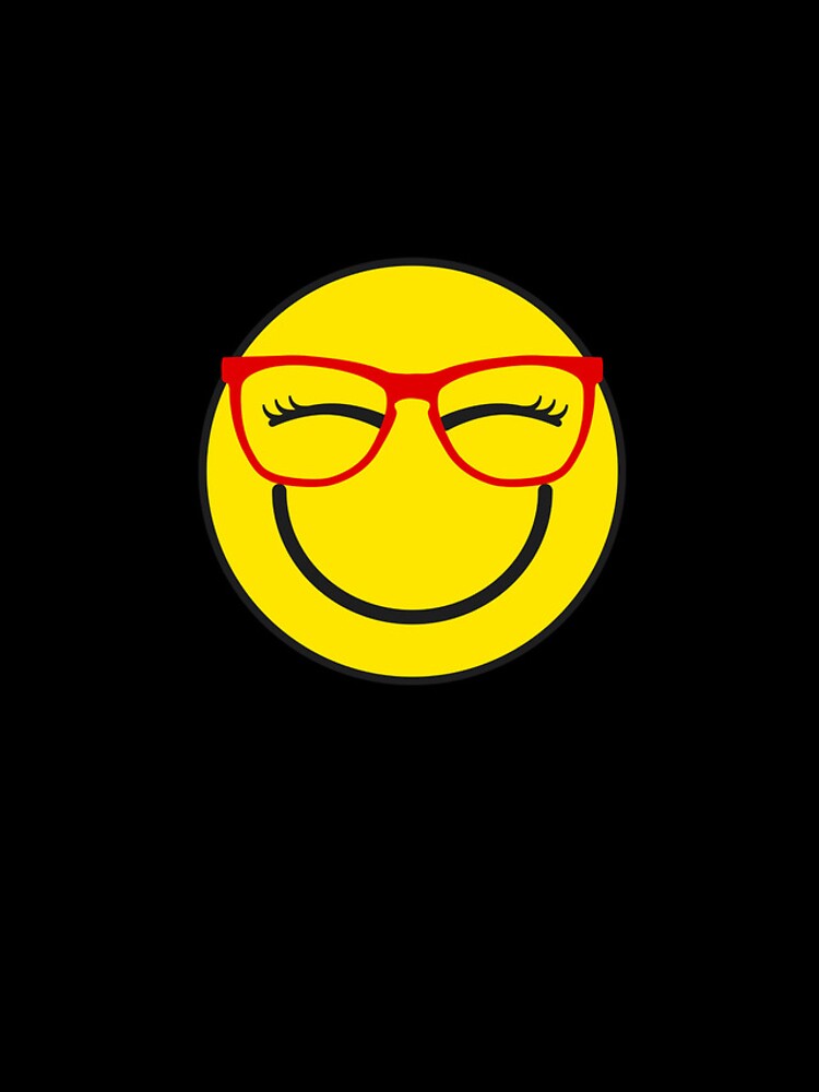 Aperçu 4 sur 4. Coque iPhone avec l'œuvre Nerd Smile Face Emoticon Eyeglasses Girl Nerd Smile Face Gear créée et vendue par DynamicDesign.