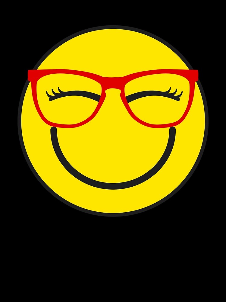 Thumbnail 3 von 3, Tuch, Nerd Smile Face Emoticon Eyeglasses Girl Nerd Smile Face Gear designt und verkauft von DynamicDesign.