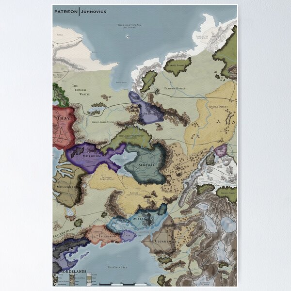 Item preview, DND: Hordelands Map (HEXES) designed and sold by Johnovick.