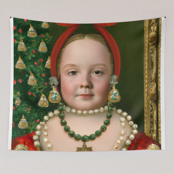 Artikelvorschau, Ai Art, Ai Print, Painting Altered Art, Fashion Portrait Painting, Ai Christmas, Art by Ai ,Gift entworfen und verkauft von RadRococo.