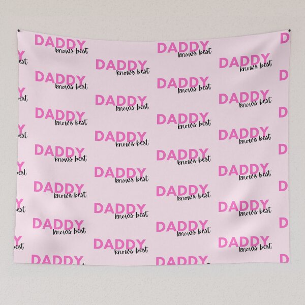 Artikelvorschau, Papa weiß es am besten, Rosa mit Schriftzug | DDLG Unterwürfig entworfen und verkauft von KinkShoppe.