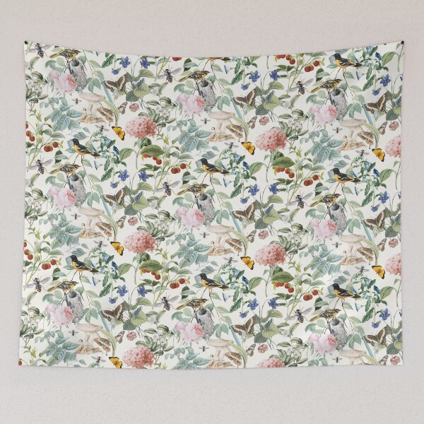 Item preview, Vintage summer garden fairy pattern designed and sold by JaneVirak.