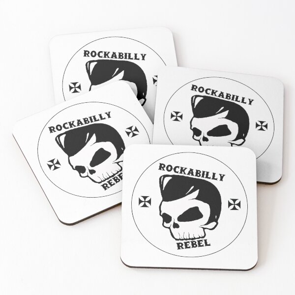 Item preview, rockabilly rebel (white skull) designed and sold by Potty Pagan.