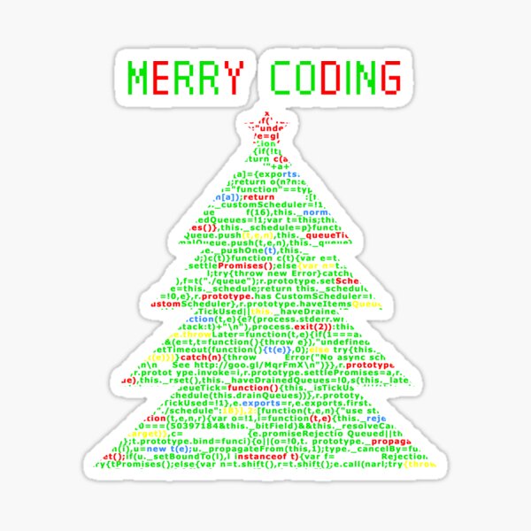 "Christmas tree code, Merry coding" Sticker for Sale by TLook Redbubble