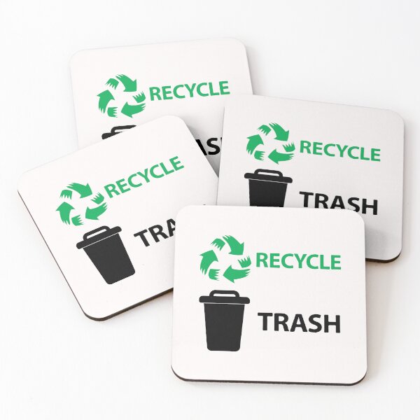 Item preview, Recycle & Trash Cans Bin Sign Label  designed and sold by richter74.