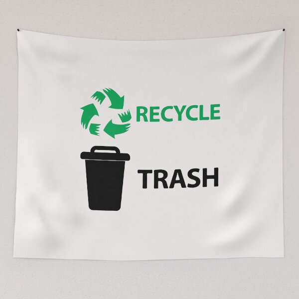 Item preview, Recycle & Trash Cans Bin Sign Label  designed and sold by richter74.