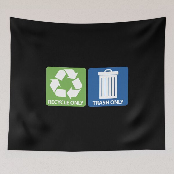 Item preview, Recycle & Trash Only Cans Bin Label Sign designed and sold by richter74.
