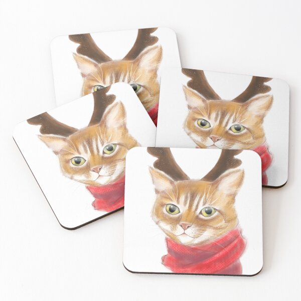Item preview, Christmas Cat Digital Print designed and sold by NatalyMak.