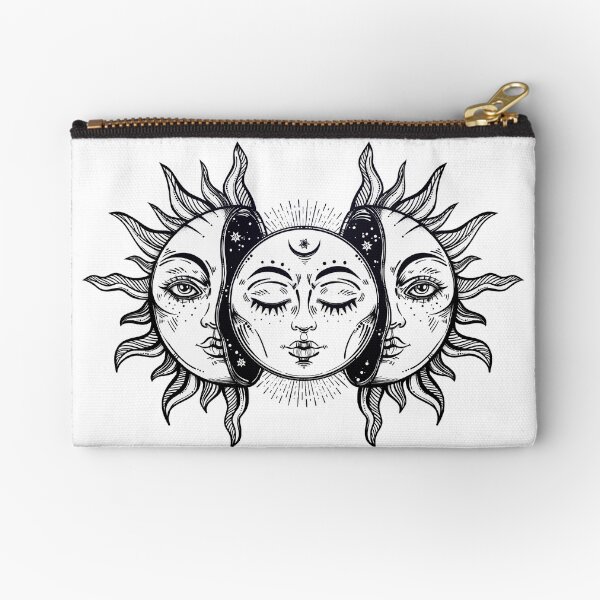 Vintage Sonnenfinsternis Sonne und Mond Täschchen