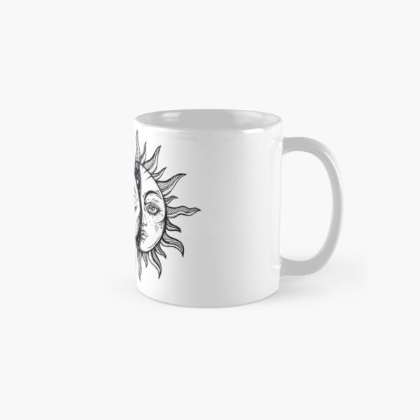 Vintage Solar Eclipse Sun and Moon Classic Mug