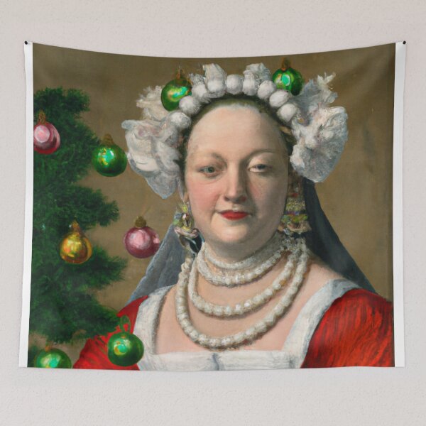 Item preview, Ai Art, Ai Print, Painting Altered Art, Fashion Portrait Painting, Ai Christmas, Art by Ai ,Gift designed and sold by RadRococo.