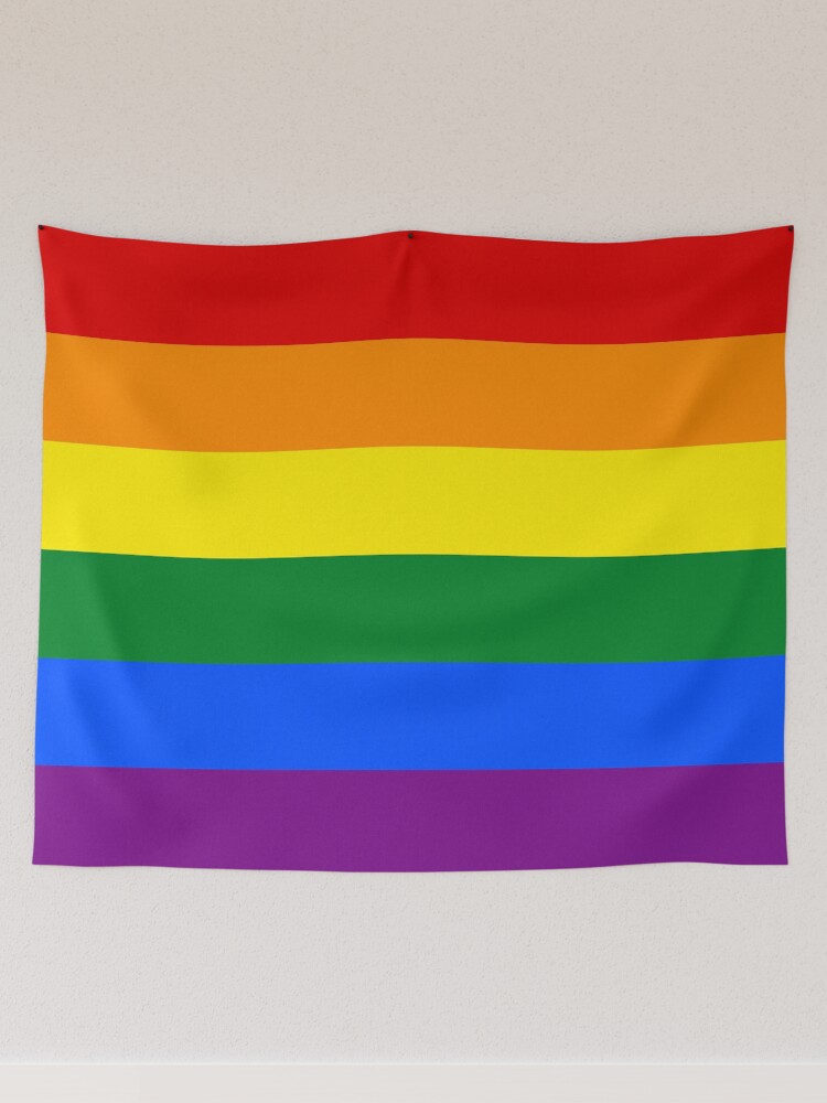 Thumbnail 2 of 3, Tapestry, Gay Pride Rainbow Flag designed and sold by Public.