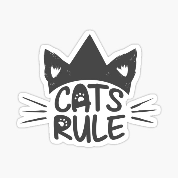 Cats rule! Sticker