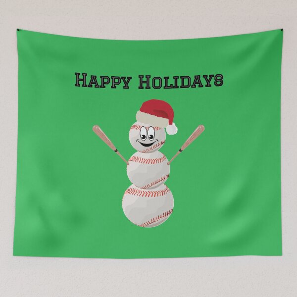 Item preview, Baseball Santa Snowman Happy Holidays designed and sold by cmd-art.