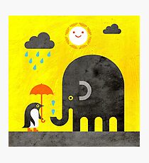 Elephant and Penguin Photographic Print