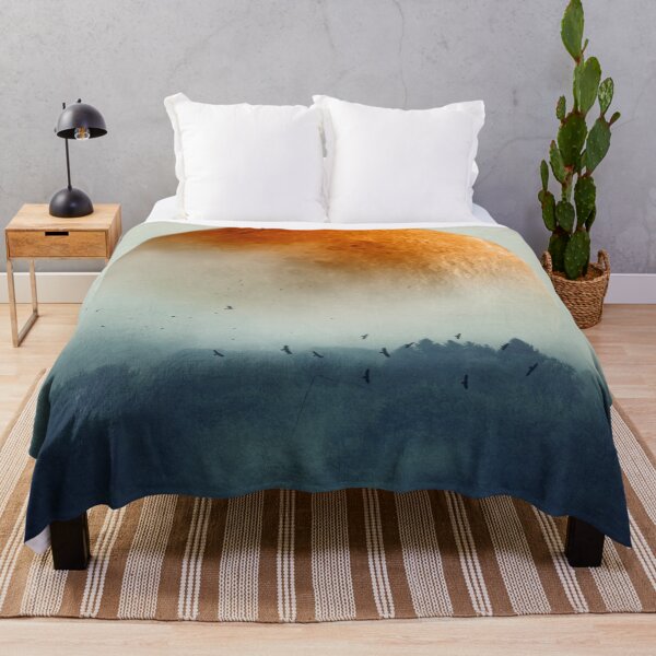 Item preview, Orange Moon Over Foggy Forest designed and sold by Dyrk Wyst Redbubble Shop.
