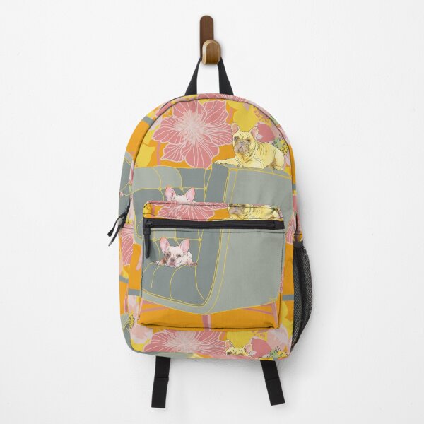 Item preview, French Bulldogs in a chair with flowers designed and sold by donnadavisart.