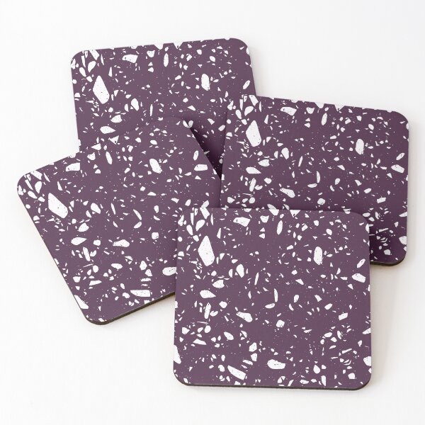 Item preview, Grape Purple and White Terrazzo Pattern designed and sold by thesnowwhyte.
