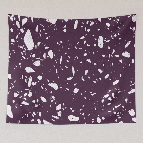 Item preview, Grape Purple and White Terrazzo Pattern designed and sold by thesnowwhyte.