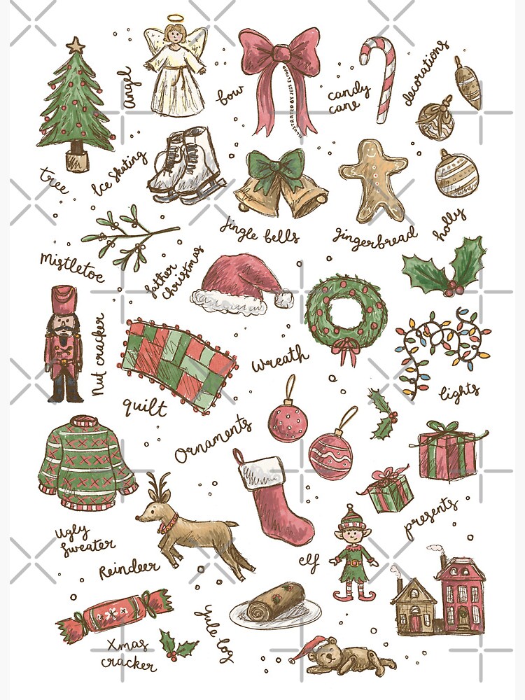 Favourite Christmas Things | Art Board Print