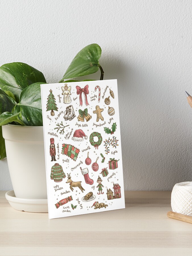 Favourite Christmas Things | Art Board Print