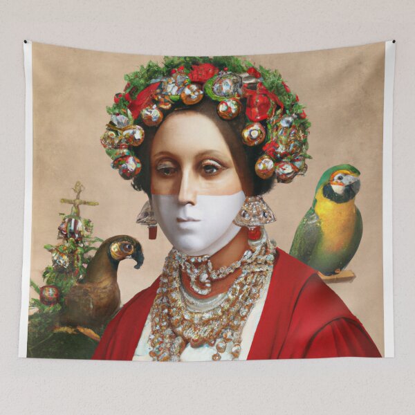 Item preview, Ai Art, Ai Print, Painting Altered Art, Fashion Portrait Painting, Ai Christmas, Art by Ai ,Gift designed and sold by RadRococo.