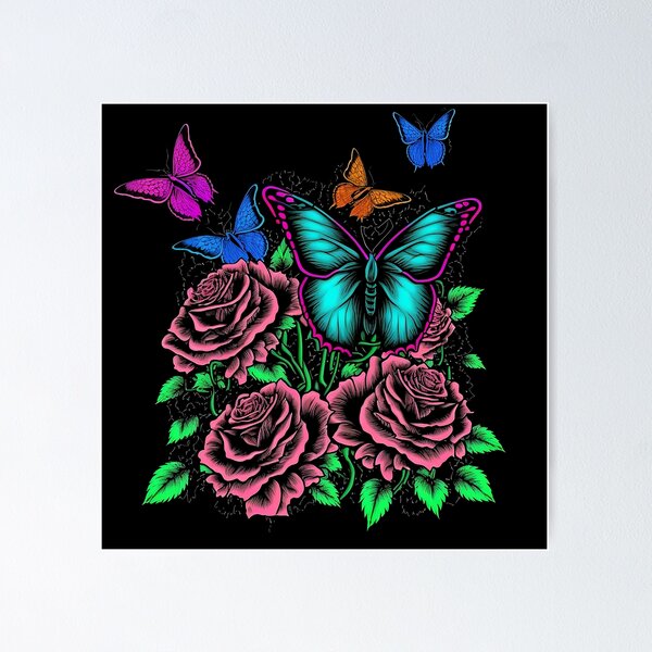 Item preview, Butterflies on Roses designed and sold by GummywormDesign.