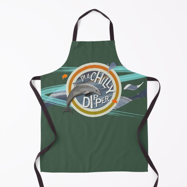 Item preview, I’m a Chilly Dipper - Bottlenose dolphin for wild open water swimming swimmers. Caroline Laursen Original designed and sold by Caroline Laursen.