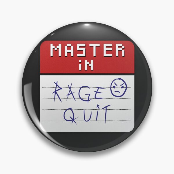 Item preview, Master in " Rage quit " Name tag designed and sold by GeekyPlace.