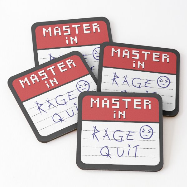 Item preview, Master in " Rage quit " Name tag designed and sold by GeekyPlace.