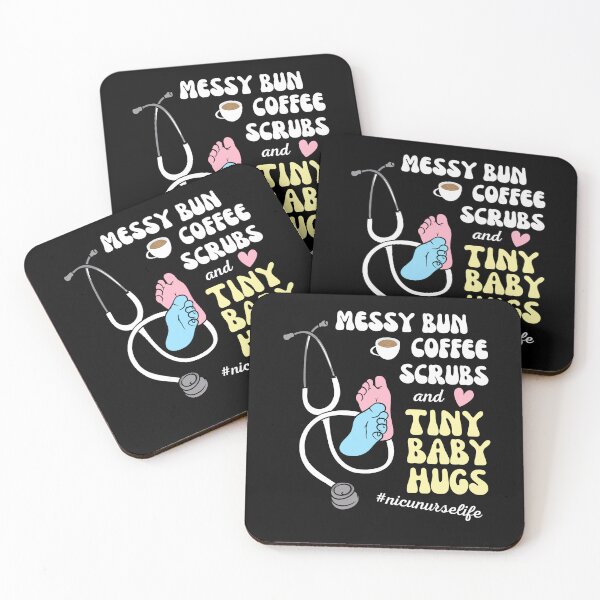 Item preview, Nicu Nurse Messy Bun Tiny Baby Hugs designed and sold by Betsytiptoe.