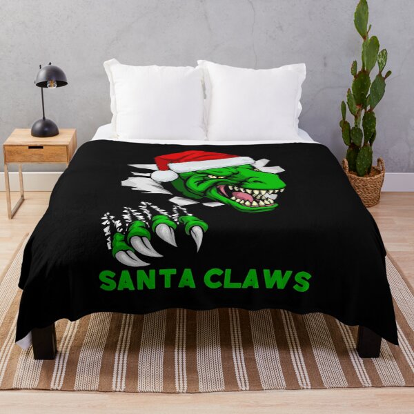 Item preview, Christmas Dinosaur With Santa Hat Santa Claws designed and sold by RockBeeDesigns.