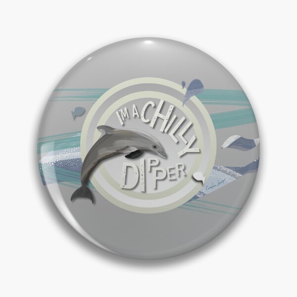Item preview, I’m a Chilly Dipper - Bottlenose dolphin for wild open water swimming swimmers. Caroline Laursen Original designed and sold by Caroline Laursen.