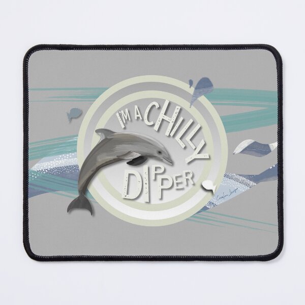 Item preview, I’m a Chilly Dipper - Bottlenose dolphin for wild open water swimming swimmers. Caroline Laursen Original designed and sold by Caroline Laursen.
