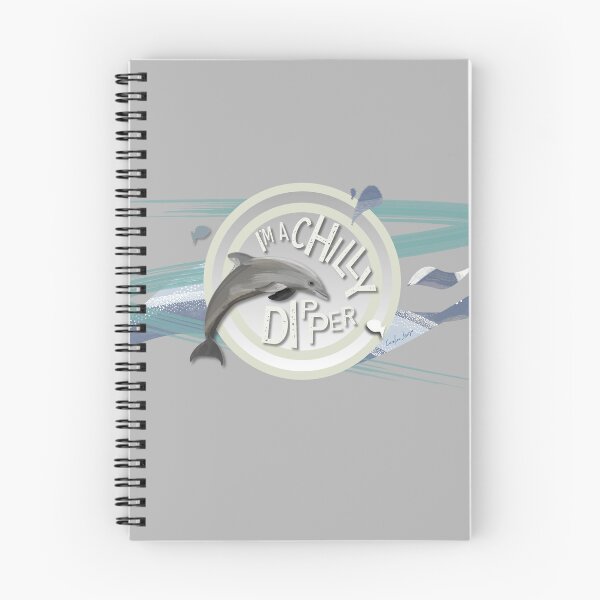 Item preview, I’m a Chilly Dipper - Bottlenose dolphin for wild open water swimming swimmers. Caroline Laursen Original designed and sold by Caroline Laursen.