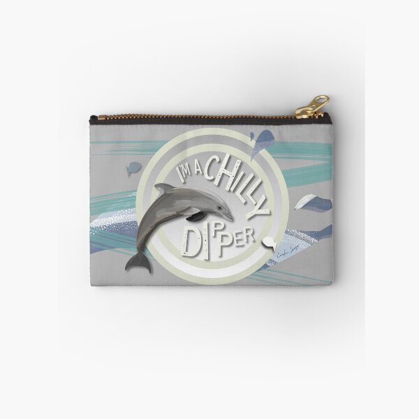 Item preview, I’m a Chilly Dipper - Bottlenose dolphin for wild open water swimming swimmers. Caroline Laursen Original designed and sold by Caroline Laursen.