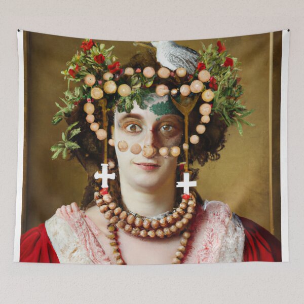 Item preview, Ai Art, Ai Print, Painting Altered Art, Fashion Portrait Painting, Ai Christmas, Art by Ai ,Gift designed and sold by RadRococo.