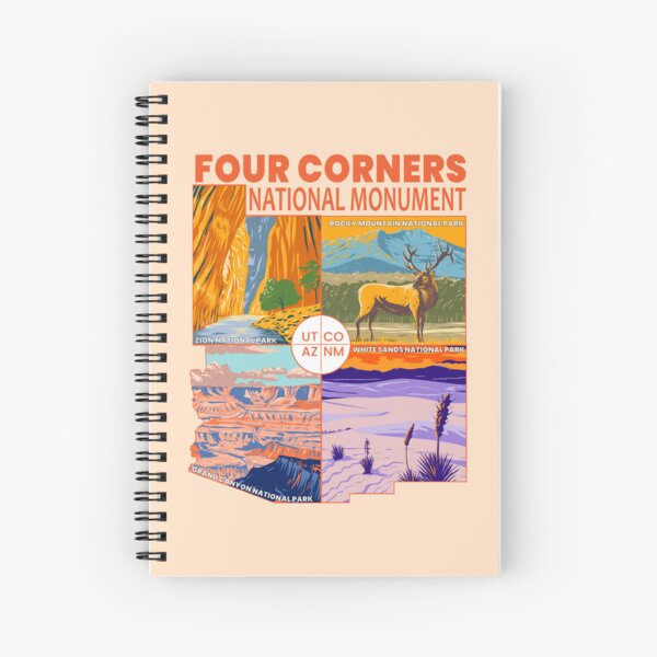 Item preview, Four Corners National Monument with National Parks Orange designed and sold by KrisSidDesigns.