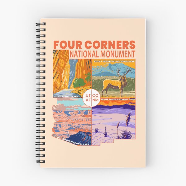 Item preview, Four Corners National Monument with National Parks Orange designed and sold by KrisSidDesigns.
