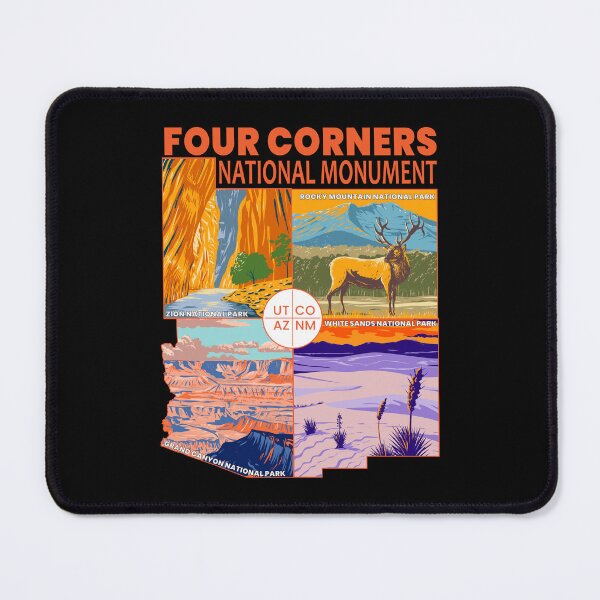 Item preview, Four Corners National Monument with National Parks Orange designed and sold by KrisSidDesigns.