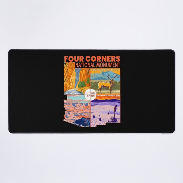 Item preview, Four Corners National Monument with National Parks Orange designed and sold by KrisSidDesigns.
