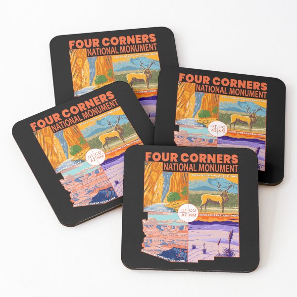 Item preview, Four Corners National Monument with National Parks Orange designed and sold by KrisSidDesigns.