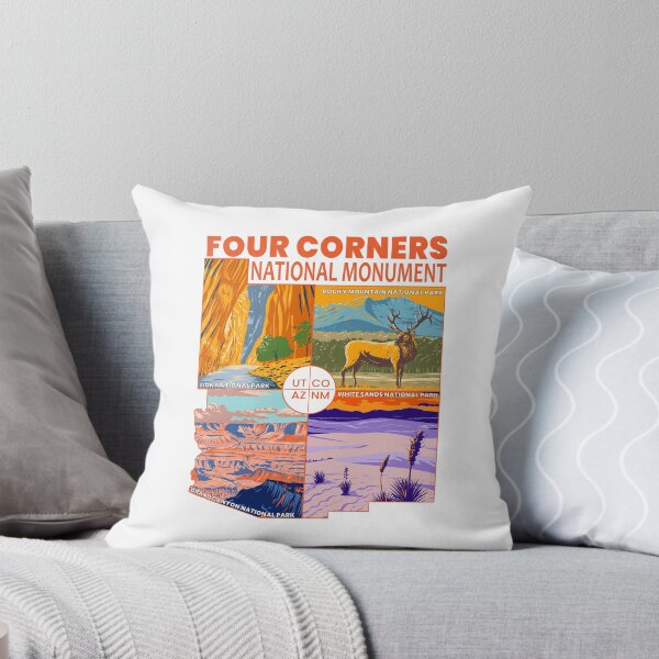 Item preview, Four Corners National Monument with National Parks Orange designed and sold by KrisSidDesigns.