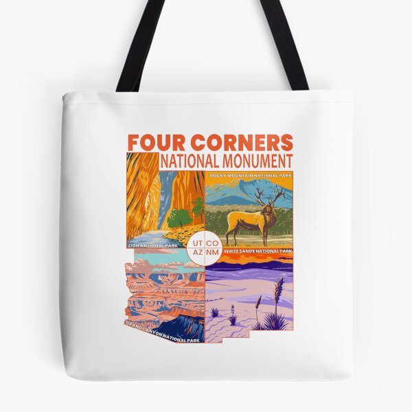 Item preview, Four Corners National Monument with National Parks Orange designed and sold by KrisSidDesigns.