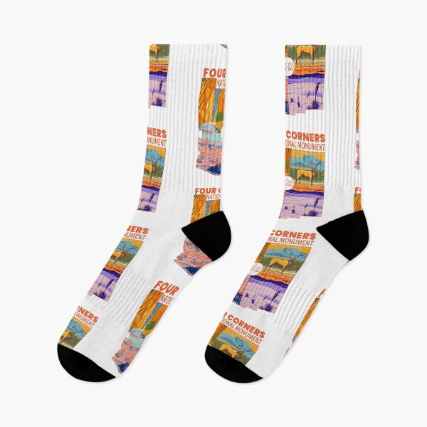 Item preview, Four Corners National Monument with National Parks Orange designed and sold by KrisSidDesigns.