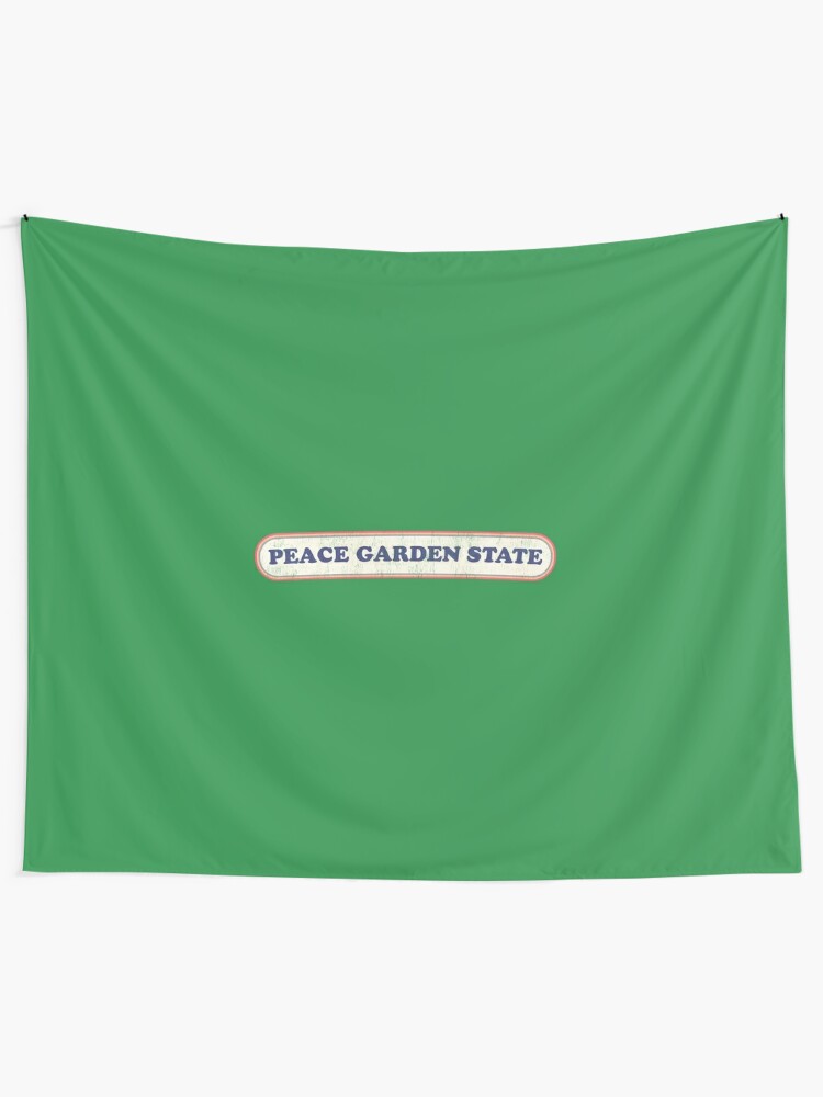 Peace Garden State Retro Badge Tapestry By Retroready Redbubble