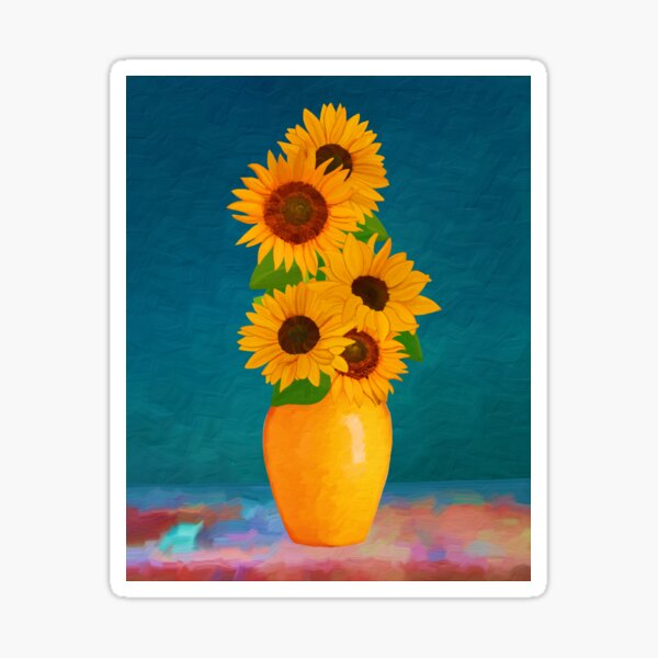 Sunflowers with Lucid Sea (44) Sticker